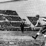 
              FILE - Uruguay's first goal in the World Cup final soccer match against Argentina, in Montevideo, Uruguay on July 30, 1930. Uruguay defeated Argentina by four goals to two. (AP Photo/File)
            