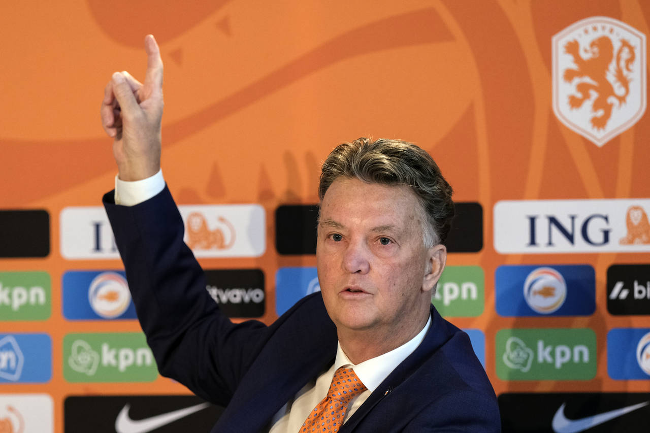 Netherlands coach Louis van Gaal meets the media to announce the Netherlands World Cup 2022 squad, ...