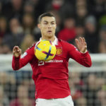
              Manchester United's Cristiano Ronaldo controls the ball during the English Premier League soccer match between Manchester United and West Ham United at Old Trafford stadium in Manchester, England, Sunday, Oct. 30, 2022. (AP Photo/Jon Super)
            