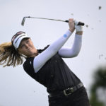 
              Brooke Henderson, of Canada, tees off on the ninth hole during the first round of the LPGA Pelican Women's Championship golf tournament at Pelican Golf Club, Friday, Nov. 11, 2022, in Belleair, Fla. (AP Photo/Phelan M. Ebenhack)
            