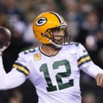 
              Green Bay Packers quarterback Aaron Rodgers throws during the first half of an NFL football game against the Philadelphia Eagles, Sunday, Nov. 27, 2022, in Philadelphia. (AP Photo/Matt Rourke)
            