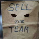 
              A fan were a sack with a "Sell the Team" message during the first half of an NFL football game between the Houston Texans and the Washington Commanders, Sunday, Nov. 20, 2022, in Houston. (AP Photo/Eric Christian Smith)
            
