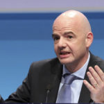 
              FILE - UEFA Secretary General Gianni Infantino speaks during a news conference at the end of the 39th Ordinary UEFA Congress in Vienna, Austria, on March 24, 2015. The last 32-team World Cup will be the shortest  in this era. There are just 28 days from starting on Nov. 21 in Qatar to finishing on Dec. 18. And only 25 days to play seven games if a team from Groups G or H – like Brazil or Portugal – is to reach the final after opening on Nov. 24. (AP Photo/Ronald Zak, File)
            
