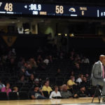 
              Vanderbilt head coach Jerry Stackhouse watches in the final seconds of his team's 60-48 loss to Southern Mississippi in an NCAA college basketball game Friday, Nov. 11, 2022, in Nashville, Tenn. (AP Photo/Mark Humphrey)
            