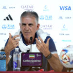 
              Iran's head coach Carlos Queiroz speaks during his press conference at the World Cup press centre in Doha, Qatar, Sunday, Nov. 20,2022. (AP Photo/Ebrahim Noroozi)
            
