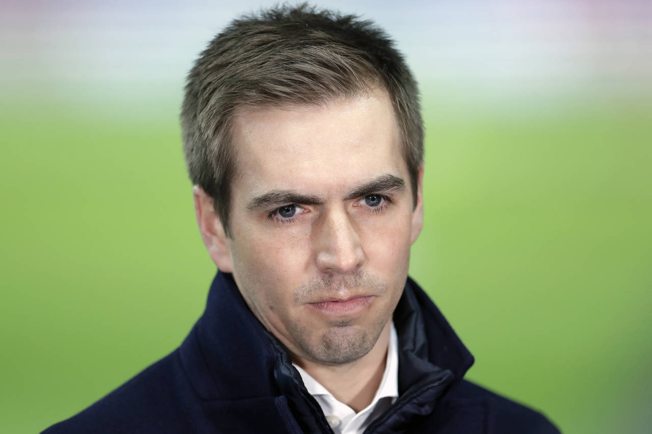 FILE - Former german national player Philipp Lahm looks on during the international friendly soccer...