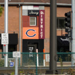 
              A Chicago Bears logo is seen at a restaurant near Arlington International Racecourse in Arlington Heights, Ill., Friday, Oct. 14, 2022. With the horses long gone, the Chicago Bears see 326 acres of opportunity at the site. The Buffalo Bills also are making plans for a new home. Same for the Tennessee Titans and baseball's Kansas City Royals. Major League Soccer's Inter Miami is working on its new place, and on and on it goes. (AP Photo/Nam Y. Huh)
            