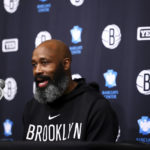 
              Brooklyn Nets interim coach Jacque Vaughn speaks during a press conference before an NBA basketball game between the Brooklyn Nets and the Chicago Bulls Tuesday, Nov. 1, 2022, in New York. (AP Photo/Jessie Alcheh)
            
