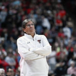 
              Texas Tech head coach Mark Adams looks on from the sideline against Texas Southern during the second half of an NCAA college basketball game, Thursday, Nov. 10, 2022, in Lubbock, Texas. (AP Photo/Justin Rex)
            