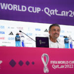 
              Spain head coach Luis Enrique speaks to reporters during a news conference, in Doha, Qatar, Tuesday, Nov. 22, 2022. Spain will play its first match in Group E in the World Cup against Costa Rica on Nov. 23. (AP Photo/Julio Cortez)
            