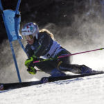 
              Italy's Marta Bassino competes during a women's World Cup giant slalom skiing race Saturday, Nov. 26, 2022, in Killington, Vt. (AP Photo/Robert F. Bukaty)
            