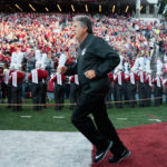 PULLMAN, WA - SEPTEMBER 03:  Head coach Mike Leach of the Washington State Cougars takes the field  prior to the start of the game against the Eastern Washington Eagles at Martin Stadium on September 3, 2016 in Pullman, Washington.  Eastern Washington defeated Washington State 45-42.  (Photo by William Mancebo/Getty Images)