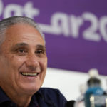 
              Brazil's head coach Tite smiles during a press conference on the eve of the group G of World Cup soccer match between Brazil and Cameroon in Doha, Qatar, Thursday, Dec. 1, 2022. (AP Photo/Andre Penner)
            
