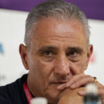 
              Brazil's head coach Tite listens to a question during a press conference on the eve of the World Cup quarter final soccer match between Brazil and Croatia in Doha, Qatar, Thursday, Dec. 8, 2022. (AP Photo/Andre Penner)
            