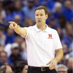 
              Nebraska head coach Fred Hoiberg instructs his team as they plays against Creighton during the first half of an NCAA college basketball game on Sunday, Dec. 4, 2022, in Omaha, Neb. (AP Photo/Rebecca S. Gratz)
            
