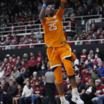 
              Tennessee guard Jordan Horston shoots against Stanford during the first half of an NCAA college basketball game in Stanford, Calif., Sunday, Dec. 18, 2022. (AP Photo/Godofredo A. Vásquez)
            