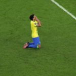 
              Brazil's Marquinhos reacts after he failed to score a penalty kick in the penalty shoot out at the World Cup quarterfinal soccer match between Croatia and Brazil, at the Education City Stadium in Al Rayyan, Qatar, Friday, Dec. 9, 2022. (AP Photo/Alessandra Tarantino)
            