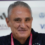 
              Brazil's head coach Tite smiles during a press conference on the eve of World Cup round of 16 soccer match between Brazil and South Korea in Doha, Qatar, Sunday, Dec. 4, 2022. (AP Photo/Andre Penner)
            