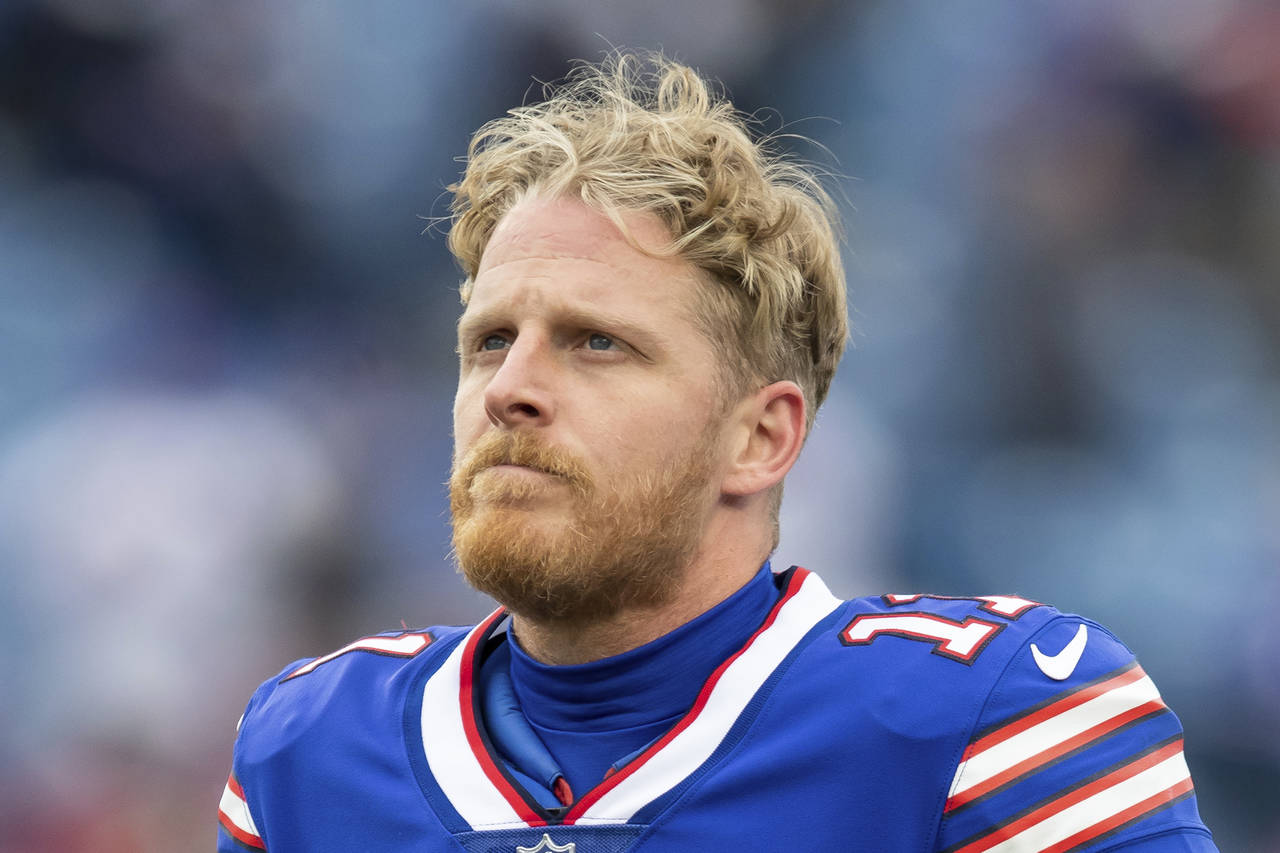 FILE - Buffalo Bills wide receiver Cole Beasley is shown before an NFL football game against the in...
