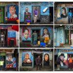 
              Salon owners pose in front of their shops in Goma, Democratic Republic of Congo, Saturday Nov. 26, 2022. At a time of tension and economic uncertainty, the bold names and brightly colored storefronts bring a sense of normalcy to residents who have contended with conflict and natural disasters such as volcanic eruptions for decades. (AP Photo/Jerome Delay)
            