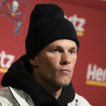 
              Tampa Bay Buccaneers quarterback Tom Brady speaks at a news conference after an NFL football game against the San Francisco 49ers in Santa Clara, Calif., Sunday, Dec. 11, 2022. (AP Photo/Tony Avelar)
            