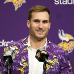 
              Minnesota Vikings quarterback Kirk Cousins speaks during a news conference after an NFL football game against the Indianapolis Colts, Saturday, Dec. 17, 2022, in Minneapolis. The Vikings won 39-36 in overtime. (AP Photo/Abbie Parr)
            