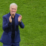 
              France's head coach Didier Deschamps celebrates after the World Cup semifinal soccer match between France and Morocco at the Al Bayt Stadium in Al Khor, Qatar, Wednesday, Dec. 14, 2022. (AP Photo/Hassan Ammar)
            