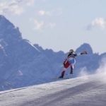 
              Switzerland's Priska Nufer speeds down the course during an alpine ski, women's World Cup downhill training, in Cortina d'Ampezzo, Italy, Friday, Jan. 21, 2022. (AP Photo/Alessandro Trovati)
            