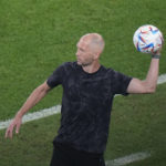 
              head coach Gregg Berhalter of the United States holds a ball during the World Cup group B soccer match between Iran and the United States at the Al Thumama Stadium in Doha, Qatar, Tuesday, Nov. 29, 2022. (AP Photo/Luca Bruno)
            