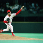 
              FILE - Cincinnati Reds pitcher Tom Browning delivers a pitch during a game against the Los Angeles Dodgers at Riverfront Stadium in Cincinnati, Sept. 16, 1988. Browning threw a perfect game as the Reds won 1-0. Browning, an All-Star pitcher who threw the only perfect game in Cincinnati Reds history and helped them win a World Series title, died on Monday, Dec. 19, 2022. He was 62. (AP Photo, File)
            