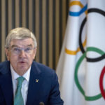 
              International Olympic Committee, IOC, President Thomas Bach attends the opening of the Executive Board meeting at the Olympic House in Lausanne, Switzerland, Dec. 5, 2022. (Denis Balibouse/Keystone via AP, Pool)
            
