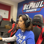 
              Lethrese Rosete, a 20-year-old DePaul sophomore who is majoring in UX design to combine her creativity and coding skills, plays an online game at the university's Esports Gaming Center Thursday, Sept. 22, 2022, in Chicago. A growing effort to channel students' enthusiasm for esports toward preparing them for jobs in science, technology, engineering and math could improve racial diversity in STEM. (AP Photo/Claire Savage)
            
