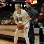 
              Rutgers' forward Abby Streeter (31) with the ball during the Big Ten Conference women's college basketball game between the Rutgers Scarlet Knights and the Ohio State Buckeyes women's basketball team in Piscataway, N.J., Sunday, Dec. 4, 2022. (AP Photo/Stefan Jeremiah)
            