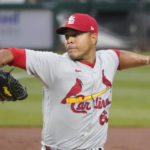 
              FILE - St. Louis Cardinals starter Jose Quintana pitches against the Pittsburgh Pirates during the first inning of a baseball game, Monday, Oct. 3, 2022, in Pittsburgh. The New York Mets and José Quintana agreed to a $26 million, two-year contract on Wednesday, Dec. 7, adding another veteran arm to the team's rotation. (AP Photo/Keith Srakocic, File)
            