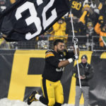 
              Pittsburgh Steelers defensive tackle Cameron Heyward (97) is introduced before an NFL football game against the Las Vegas Raiders in Pittsburgh, Saturday, Dec. 24, 2022. (AP Photo/Don Wright)
            
