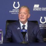 
              FILE -Indianapolis Colts owner Jim Irsay speaks during a news conference at the NFL football team's practice facility Monday, Nov. 7, 2022, in Indianapolis. Indianapolis Colts owner Jim Irsay said Wednesday, Dec. 14, 2022 he isn't ready to oust Daniel Snyder as owner of the Washington Commanders and wants to discuss the possibility with other NFL owners.((AP Photo/Darron Cummings, File)
            