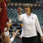 
              FILE - Stanford head coach Tara VanDerveer gestures towards her bench during the first quarter of an NCAA college basketball game against Grambling State on Nov. 26, 2022, in Honolulu. Hall of Fame coach Tara VanDerveer tries to consider the needs of each woman on her roster, and she has demonstrated over decades how to be successful without extreme tactics. She agrees that practices that were more prevalent in the past are no longer acceptable. (AP Photo/Marco Garcia, File)
            