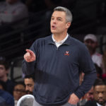 
              Virginia head coach Tony Bennett points to an official in the second half of an NCAA college basketball game against Georgia Tech, Saturday, Dec. 31, 2022, in Atlanta. (AP Photo/Hakim Wright Sr.)
            