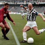 
              FILE - Former Italian national soccer team striker Gianluca Vialli, right, kicks the ball under the gaze of Torino's defender Sean Sogliano during their Italian Serie A soccer match at the Delle Alpi stadium in Turin, Italy, Saturday, April 6, 1996. Gianluca Vialli, the former Italy striker who helped both Sampdoria and Juventus win Serie A and European trophies before becoming a player-manager at Chelsea, has died on Friday, Jan. 6, 2023. He was 58. (AP Photo/Mauro Pilone, File)
            
