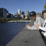 
              Tommy Paul of the U.S. walks with his mother Jill along the Yarra River in Melbourne, Australia, Thursday, Jan 26, 2023. Paul will play Novak Djokovic of Serbia in a semifinal at a the Australian Open, here Friday, Jan. 27. (Fiona Hamilton/Tennis Australia via AP)
            