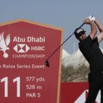 
              Victor Perez of France tees off on the 11th hole during the final round of Abu Dhabi HSBC Golf Championship, in Abu Dhabi, United Arab Emirates, Sunday, Jan. 22, 2023. (AP Photo/Kamran Jebreili)
            
