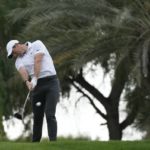 
              Rory McIlroy of Northern Ireland tees off on the 12th hole during the first round of the Dubai Desert Classic, in Dubai, United Arab Emirates, Thursday, Jan. 26, 2023. (AP Photo/Kamran Jebreili)
            
