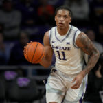 
              Kansas State forward Keyontae Johnson drives during the first half of an NCAA college basketball game against Texas-Rio Grande Valley Monday, Nov. 7, 2022, in Manhattan, Kan. On Dec. 12, 2020, Johnson collapsed on the court while playing for Florida in a game against rival Florida State. (AP Photo/Charlie Riedel)
            