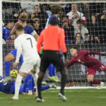 
              Serbia midfielder Luka Ilić (7) scores on a penalty shot during the first half of an international friendly soccer match against the United States in Los Angeles, Wednesday, Jan. 25, 2023. (AP Photo/Ashley Landis)
            
