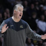 
              Purdue head coach Matt Painter gestures on the sideline during the second half of an NCAA college basketball game against Maryland in West Lafayette, Ind., Sunday, Jan. 22, 2023. Purdue defeated Maryland 58-55. (AP Photo/Michael Conroy)
            