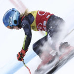 
              United States' Mikaela Shiffrin speeds down the course during an alpine ski, women's World Cup giant slalom, in Kronplatz, Italy, Wednesday, Jan. 25, 2023. (AP Photo/Gabriele Facciotti)
            