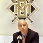 
              FILE - Former Milwaukee Brewers general manager Sal Bando answers questions at a press conference in Milwaukee on, Aug. 12, 1999. Bando, a three-time World Series champion with the Oakland Athletics and former Milwaukee Brewers executive, died Friday night, Jan. 20, 2023, in Oconomowoc, Wis., according to a statement from his family. He was 78. (AP Photo/Gary Dineen, File
            