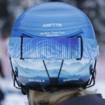 
              United States' Mikaela Shiffrin helmet prior to an alpine ski, women's World Cup slalom, in Spindleruv Mlyn, Czech Republic, Saturday, Jan. 28, 2023. (AP Photo/Giovanni Maria Pizzato)
            