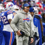 
              Buffalo Bills head coach Sean McDermott works the sidelines during the first half of an NFL football game against the New England Patriots, Sunday, Jan. 8, 2023, in Orchard Park. (AP Photo/Jeffrey T. Barnes)
            