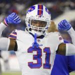 
              FILE - Buffalo Bills safety Damar Hamlin (31) is shown before an NFL football game against the Tennessee Titans on Monday, Oct. 18, 2021, in Nashville, Tenn. Hamlin was released from a Buffalo hospital on Wednesday, Jan. 11, 2023, more than a week after he went into cardiac arrest and had to be resuscitated during a game at Cincinnati, after his doctors said they completed a series of tests. (AP Photo/John Amis, File)
            